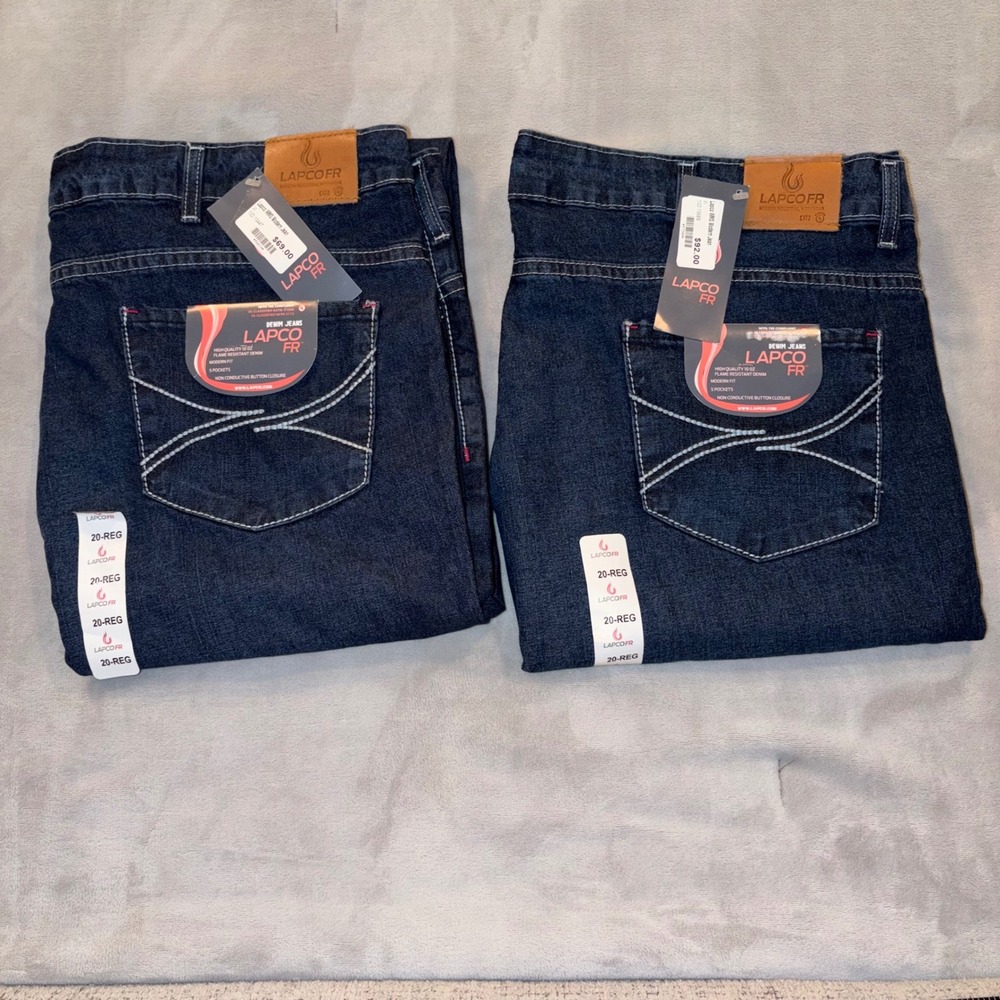 LAPCO FR Womens Flame Resistant Denim Jeans Dark Wash Size 20-REG L-PFRD10M
